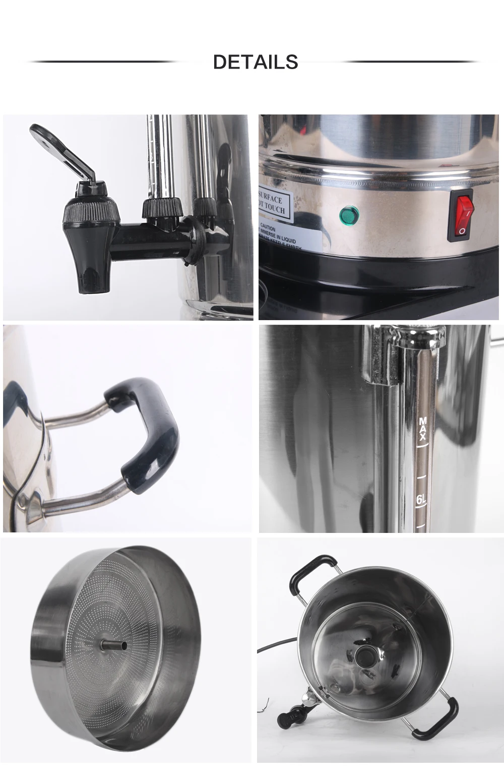 ITOP коммерческих 6/10/15L Кофе Maker Machine Кофе порошок Плита с фильтром корзина Кухня Bevarage Пособия по кулинарии инструменты