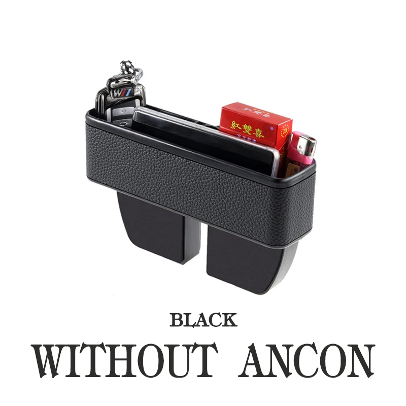 black Кожаная Автомобильная центральная консоль коробка для хранения подлокотника для Mitsubishi ASX Lancer 10 9 Outlander Pajero Suzuki Swift Grand Vitara SX4 - Название цвета: black