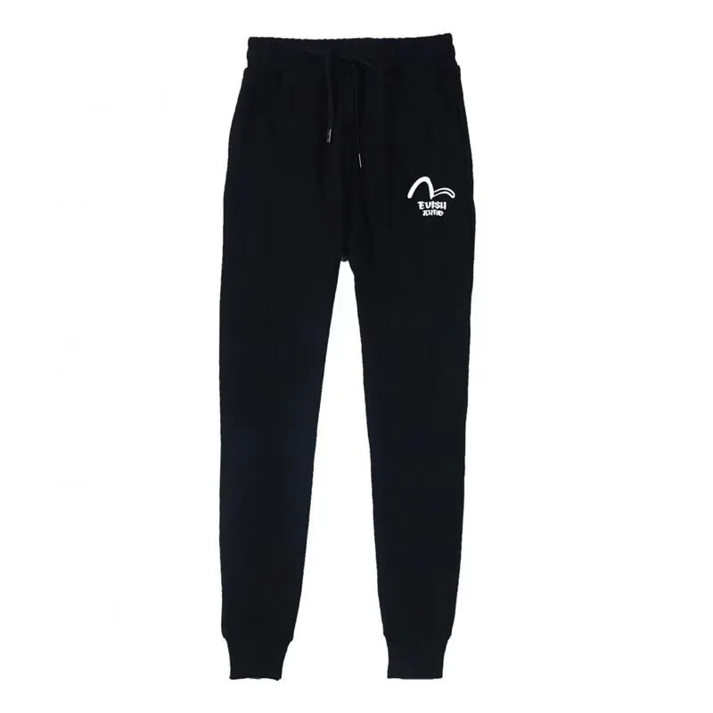 Evisu аутентичные новые высококачественные теплые дышащие мужские прямые брюки тренд спортивные брюки мужские повседневные брюки F082