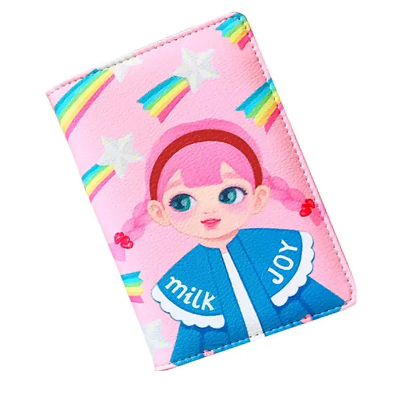 Pink По нижнему краю; высший класс! Это действительно мило! четыре стиля милых обложек для паспорта девушки высокого качества из искусственной кожи держатель для паспорта 4 держатель для карт - Color: Pink