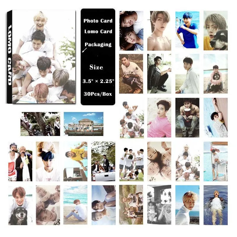 Новый альбом для карт Lomo KPOP EXO самодельные бумажные фото карты постер HD фотокарты