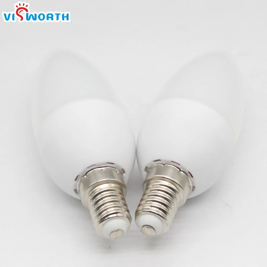 3 Вт 7 Светодиодная свеча E14 база хрустальная лампа SMD2835 теплая холодная Ac 220 В 240