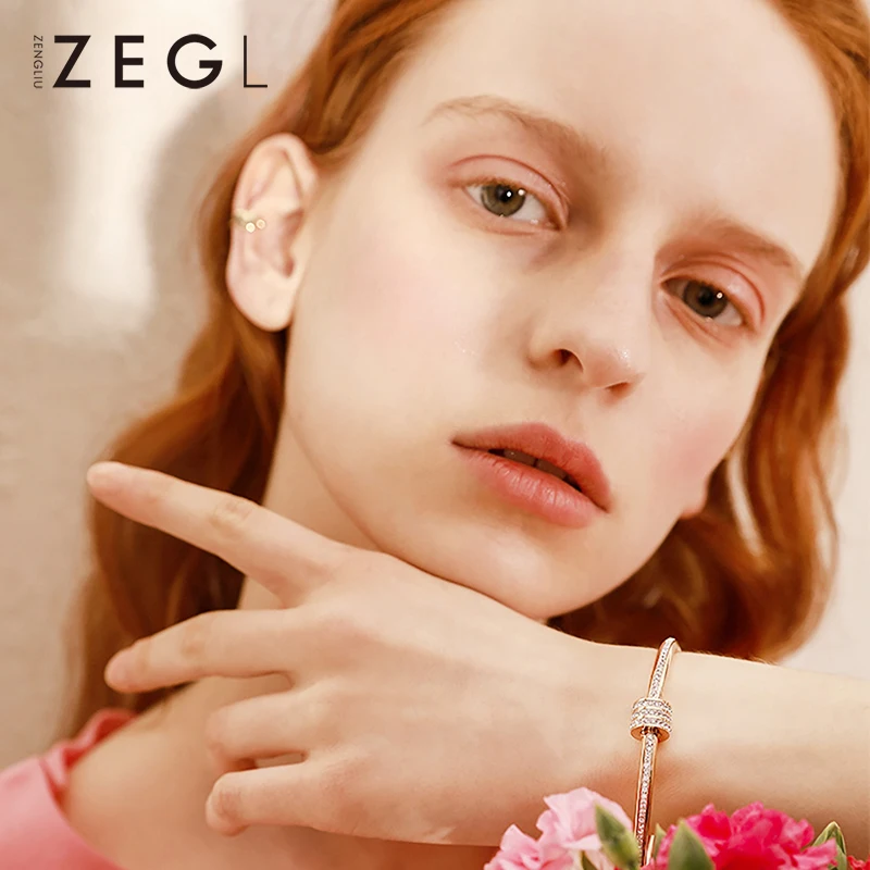Женский браслет ZEGL 18 К покрытый розовым золотом женский ювелирное изделие модный