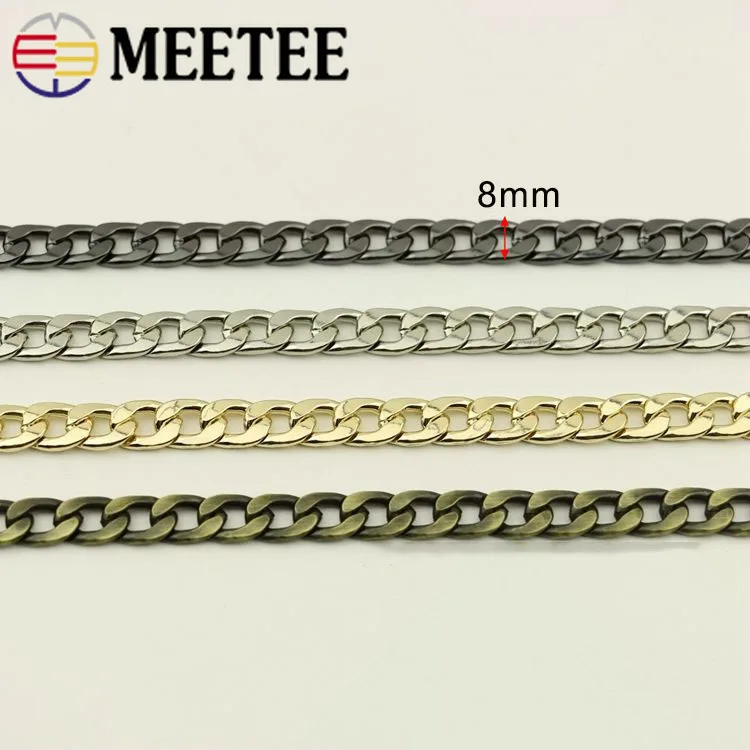 1 шт. Meetee 10 мм Сумка на цепочке застежка пряжки DIY Замена сумка на плечо ремни металлическая цепь ремень аксессуары Аппаратные средства