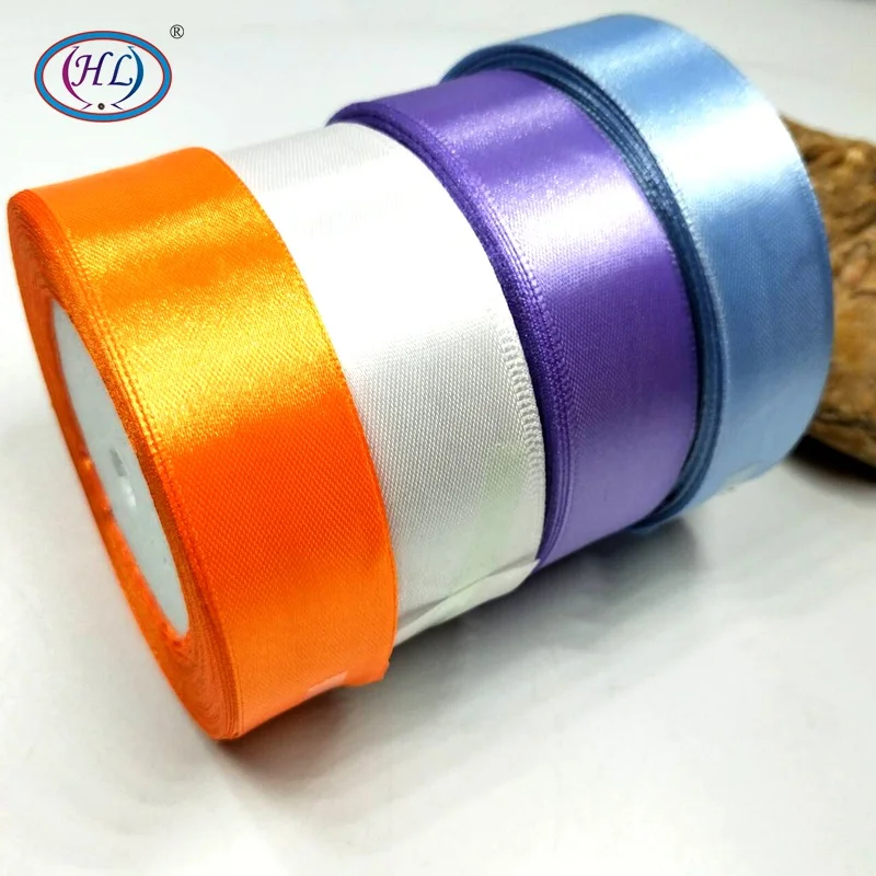 HL 4 rolls (100 yards) 25mm width satin ribbon wedding decoration crafts packing belt home products DIY weaving colors A158 | Дом и сад - Фото №1