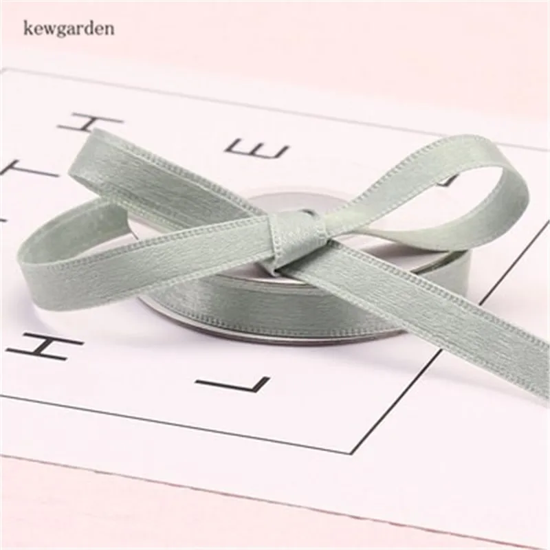 Kewgarden Двусторонняя Толстая бархатная атласная лента 1-1/" 1" 3/" вручную изготовленная лента DIY Бант Лента Riband упаковочная лента 5 метров