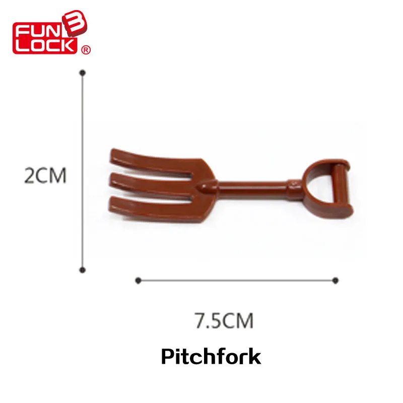 6 шт./компл. Funlock Duplo забавные сельскохозяйственные инструменты блочные игрушки