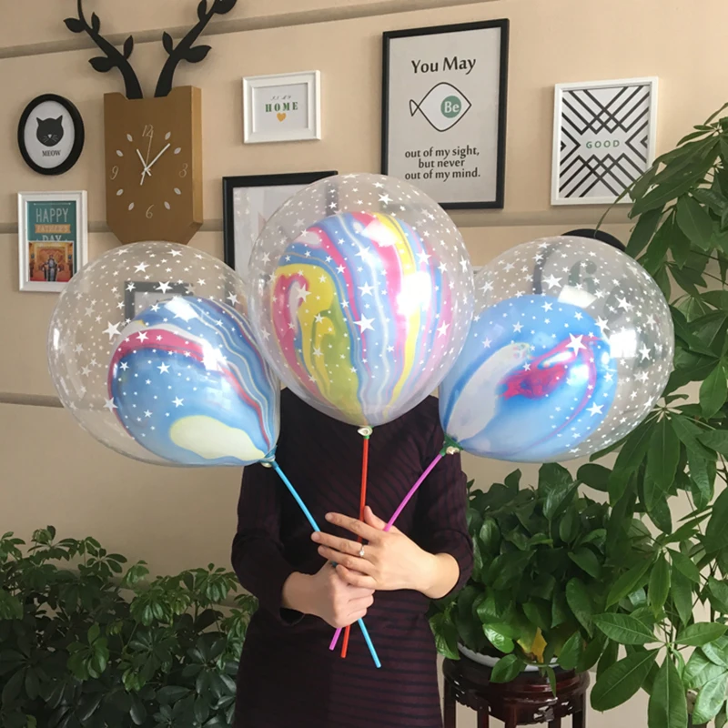 5 шт. 12 дюймов двухслойный шар со звездами с днем рождения детский душ свадебный