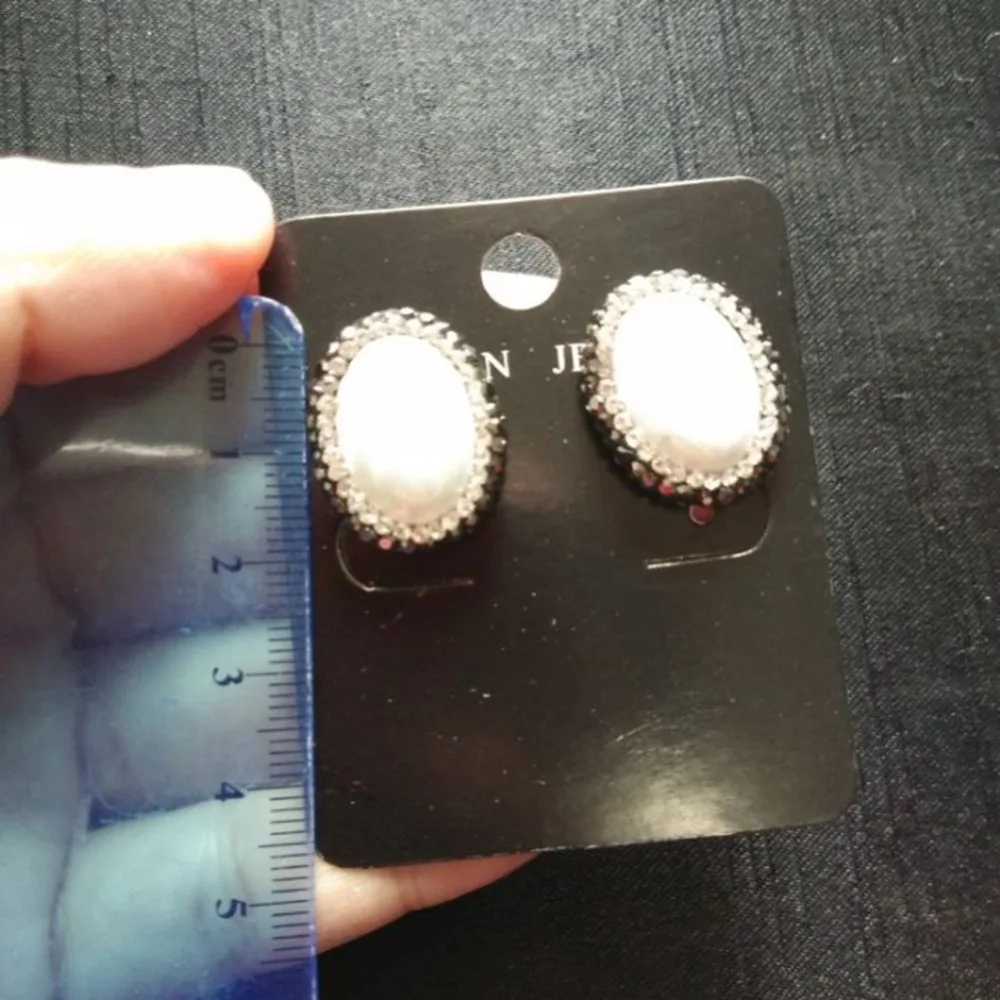 Овальная ракушка жемчужные серьги-гвоздики женские свадебные серьги со стразами