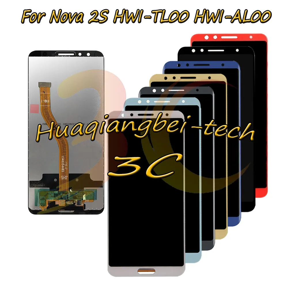 Новинка 6,0 дюйма для Huawei Nova 2S телефон полный ЖК-дисплей + сенсорный экран дигитайзер в сборе 100% протестирован с отслеживанием