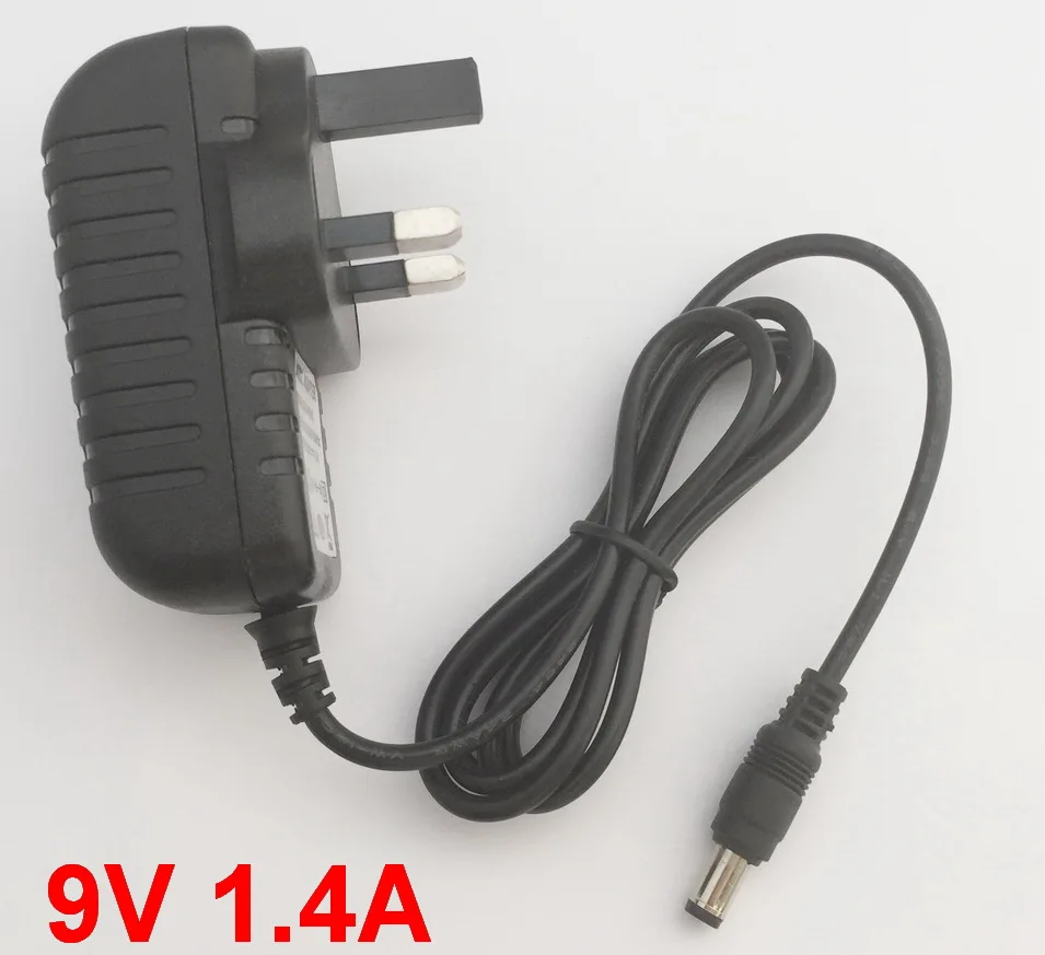 9V 1.4A 1 шт. 9 В 1.2A 1.3A 1.4A 1.5A высококачественные IC программы AC100V-240V конвертер Импульсный адаптер питания Великобритания DC 5,5 мм x 2,1-2,5 мм - Цвет: 9V 1.4A