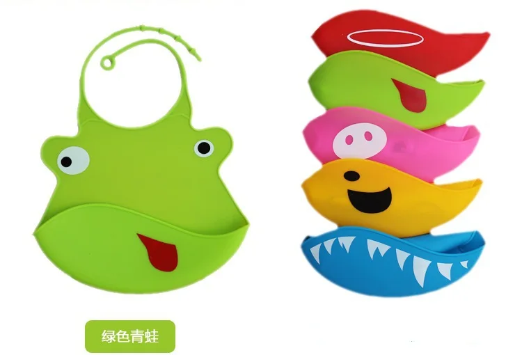 100% Silica Gel Design Cartoon Baby Bibs Waterproof Feeding Top Quality Unisex Baberos Bebes Adjustable Babetes Stuff 2019 | Детская