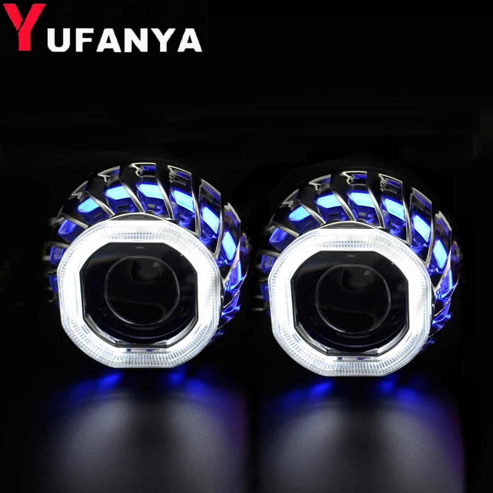 2 5 mini hid фонарь с квадратными колесами противопожарная маска двойными