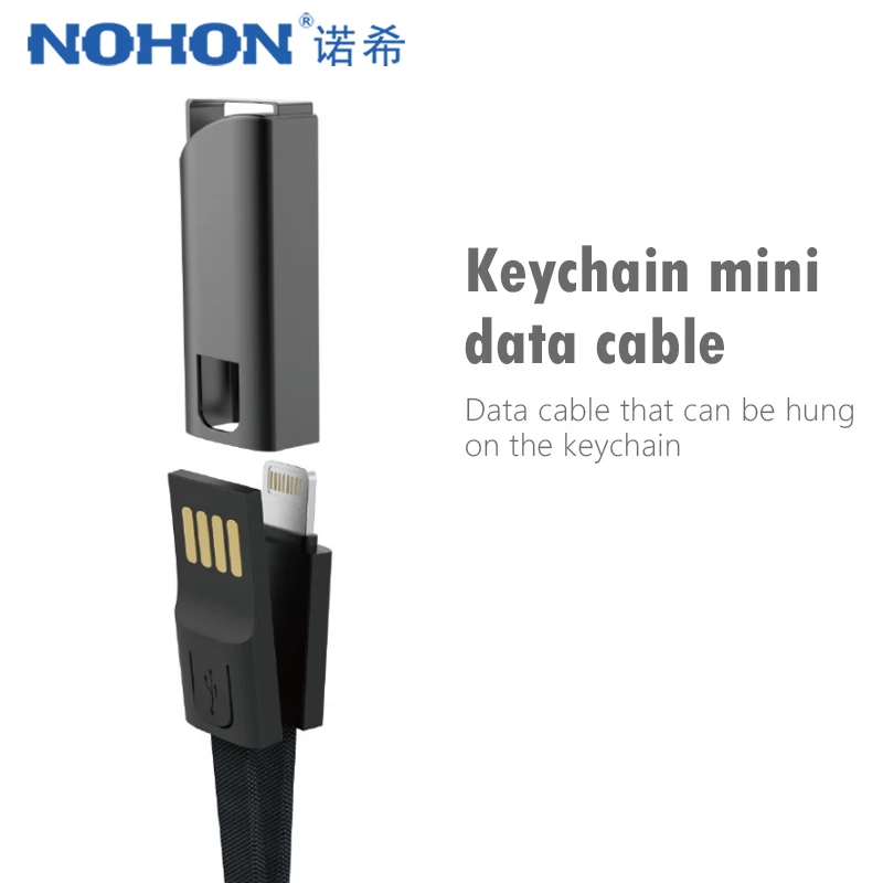 NOHON портативный короткий USB кабель для быстрой зарядки iPhone X XS MAX XR 8 7 6 6S 5S Plus с