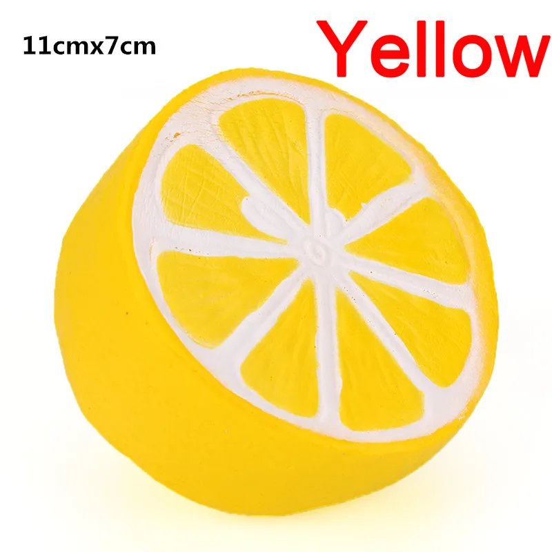 lemon Медленный рост имитация кулон картофель фри сжать стресс стрейч Единорог банан Мороженое хлеб молоко динозавр мягкий антистресс - Цвет: lemon