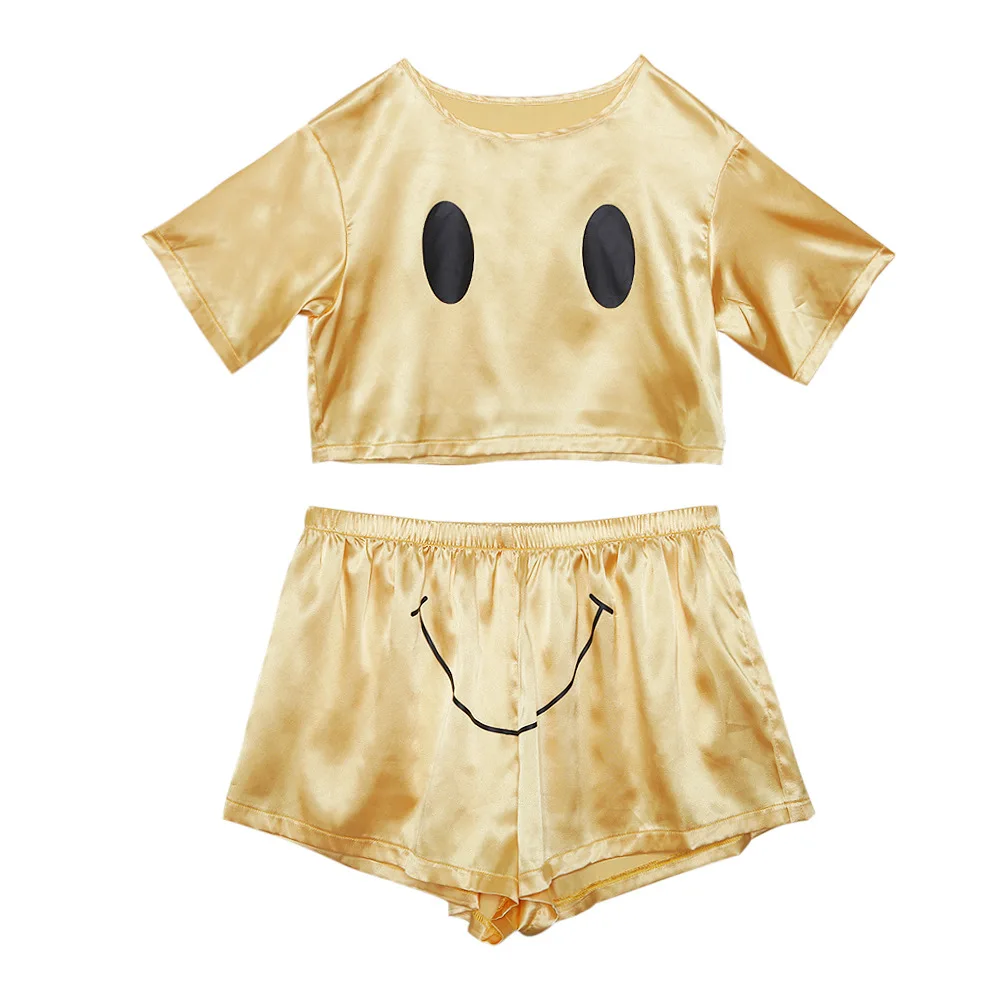 Комплект из двух предметов со смайликом и принтом в виде лица сексуальный