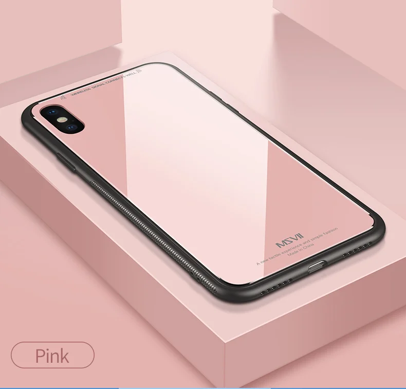 Msvii Чехлы для iPhone X XR XS Max чехол тонкий Коке для Apple iPhone XR чехол закаленное стекло задняя крышка для iPhone X S Max