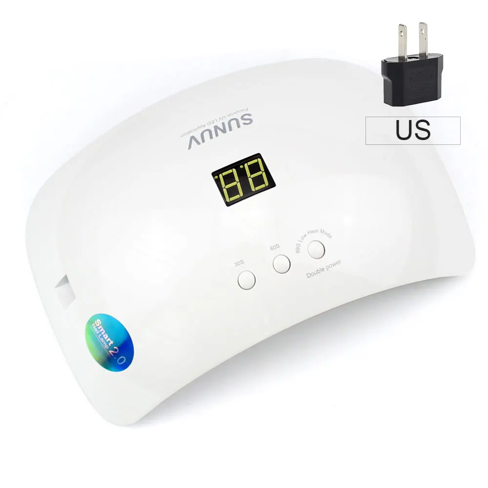 white-US NOQ SUN8 УФ лампа УФ светодиодные лампы для ногтей Sunuv 48 Вт светильник Сушилка для ногтей для маникюра терапия Лечение отверждения гель Lampara - Цвет: white-US