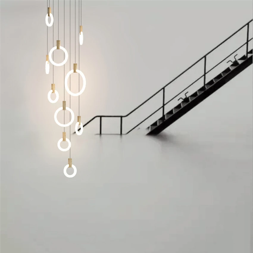 Скандинавские светодиодные акриловые художественные подвесные светильники для