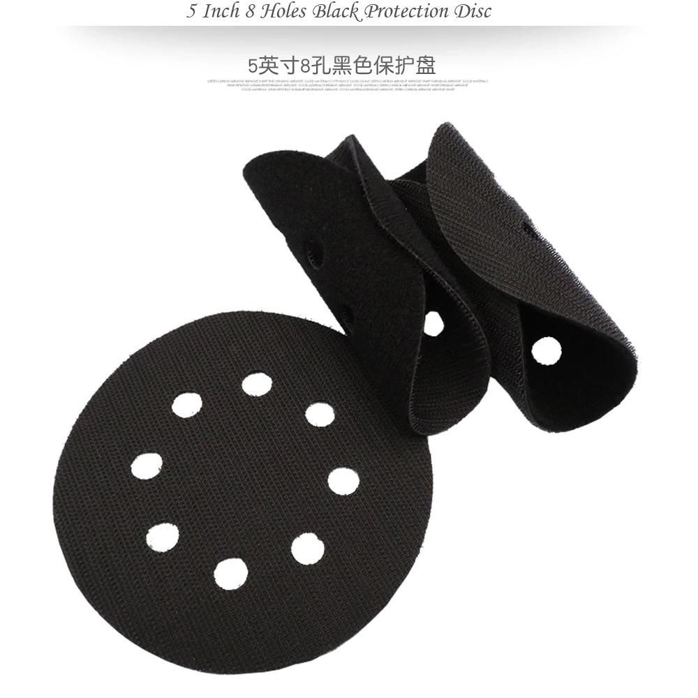 5 Inch 8 Holes Interface Pad Protection Disc Black Power Tool Accessories for Sander Polishing &amp Grinding - Hook and Loop | Инструменты