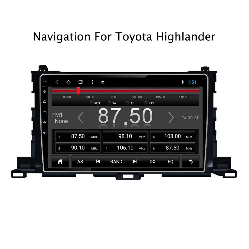Автомобильный мультимедийный DVD плеер NAVITOPIA 10 1 дюйма 2 Гб ОЗУ 32 ПЗУ Android 8 GPS навигация для Toyota Highlander 2015 2016 2017