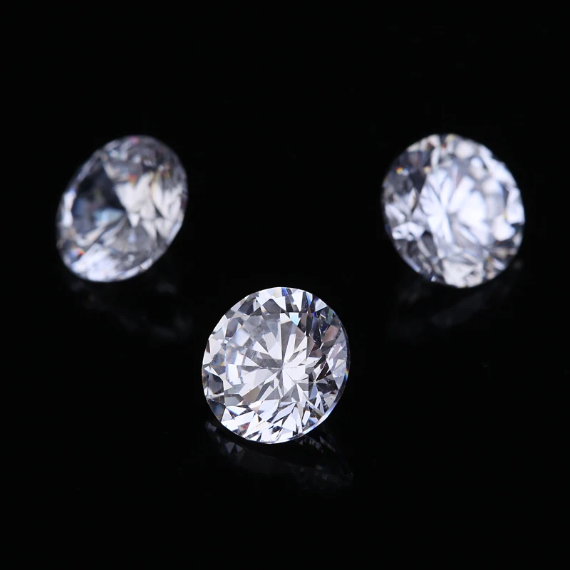 Сердца и стрелы 1 мм 12 AAA класс белый прозрачный Круглый Кубический Цирконий Камни