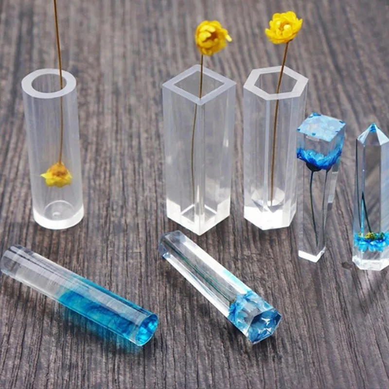 Necklace Pendant Soap Molds Cake Decor Square Cylinder Triangle Jewelry Making Tool Crystal Non Toxic Flip Sugar | Дом и сад