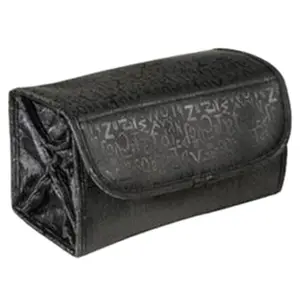 Черная портативная складная сумка для туалетных принадлежностей с сильфоном для хранения косметики для путешествий