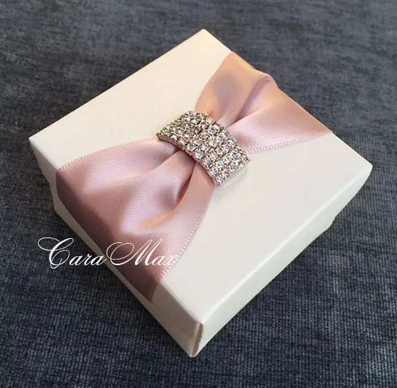 CA0806 Красивая квадратная коробка для свадебных сувениров сделай сам с красивым