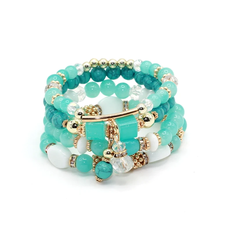 4 шт./компл. милые конфетные бусины хрустальные браслеты и тянущиеся Комплект