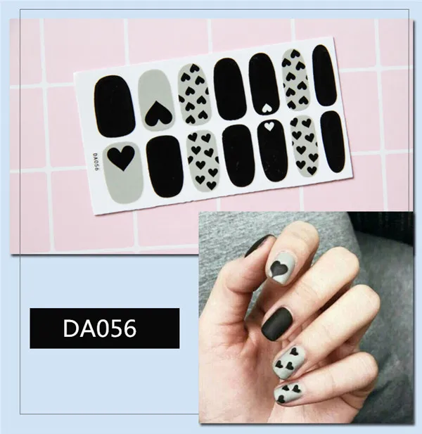 56 14 шт./компл. 31 Цвета ногтей Стикеры s DIY Nail Art Наклейки плотная Стикеры s самостоятельно аппарат для крепления на гвоздях и Стикеры Обертывания украшения для Красота - Цвет: 56