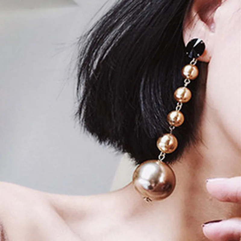 Gothletic жемчужные серьги золотого цвета Висячие романтические Серьги Goth