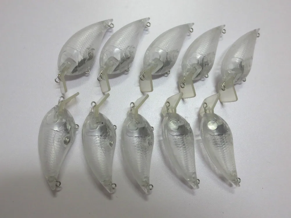 

10pcs Unpainted Crankbait Fishing Lure Body 3 1/8 Inch 1/2 OZ Blank lures JS#8127