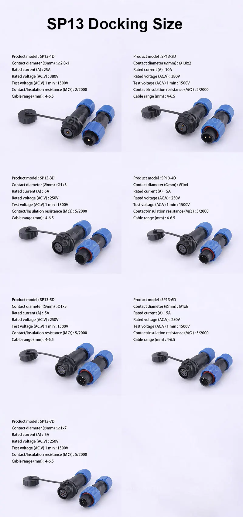 SP13 IP68 Водонепроницаемый гнездовое соединение авиации розетка 2Pin 3pin 4pin 5pin 6pin 7pin 9pin кабель Разъемы
