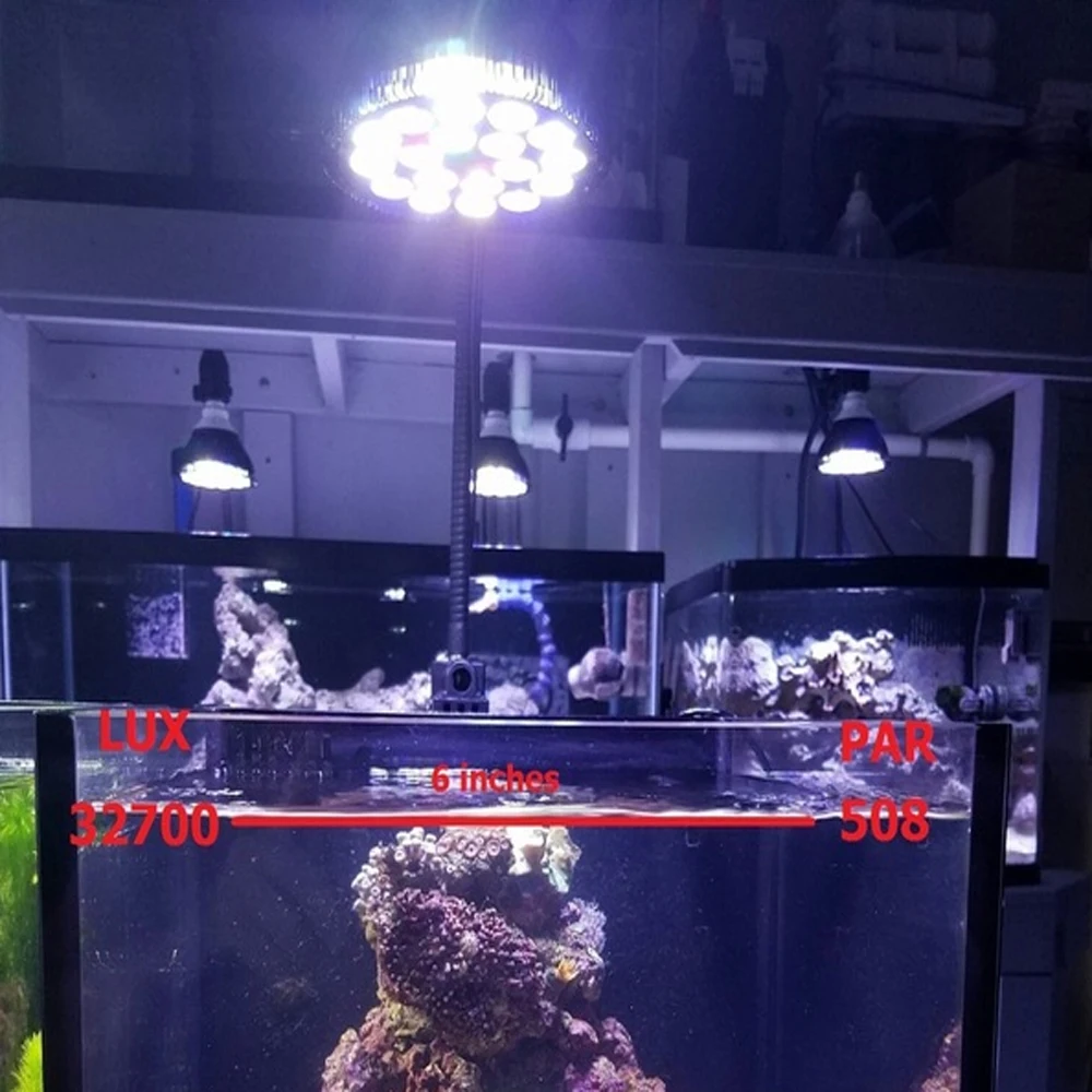 

54W Full Spectrum LED Aquarium Lighting E27 Aquarium Light LED PAR38 Coral Reef Used LED Light for Planted Aquariums Refugiums