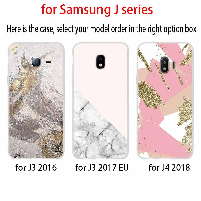 Marble BlackRose Gold For Phone Case Samsung Galaxy j6 J8 J7 J5 J3 J4 Plus 2018 2017 2016 J610 Prime Soft Silicone Coque | Мобильные