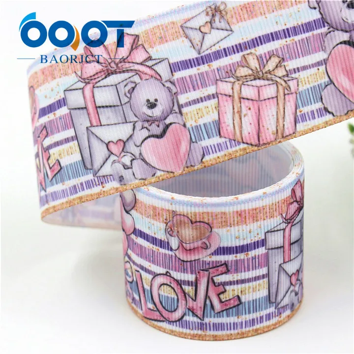 OOOT BAORJCT I-19225-468, 38 мм, 10 ярдов мультфильм термотрансферные печатные корсажные ленты, лук кепки DIY аксессуары украшения - Цвет: I-19225-472