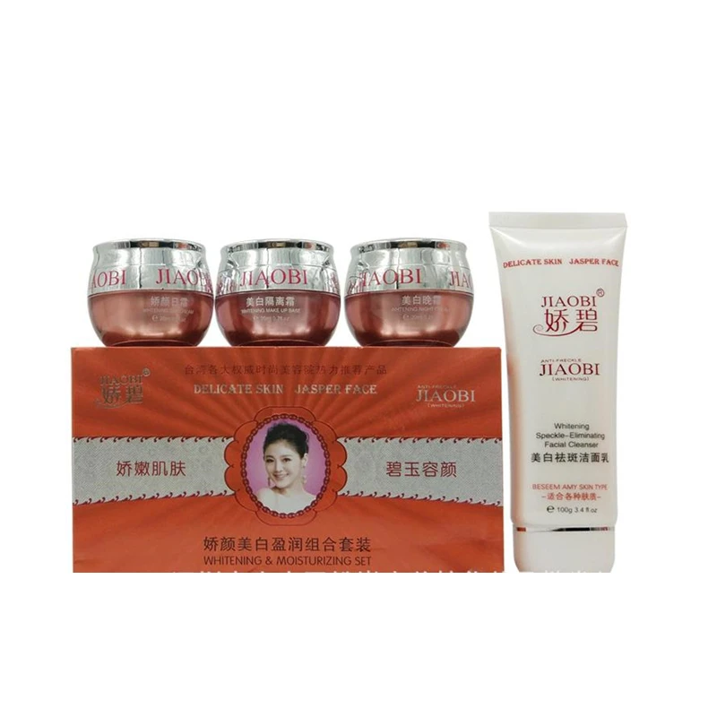 1 Набор JiaoBi крем JiaoYan отбеливающий Ying 4 в 1 Набор для ухода за кожей Hongkong JiaoBi Jiaobiyan Отбеливающий Крем Набор