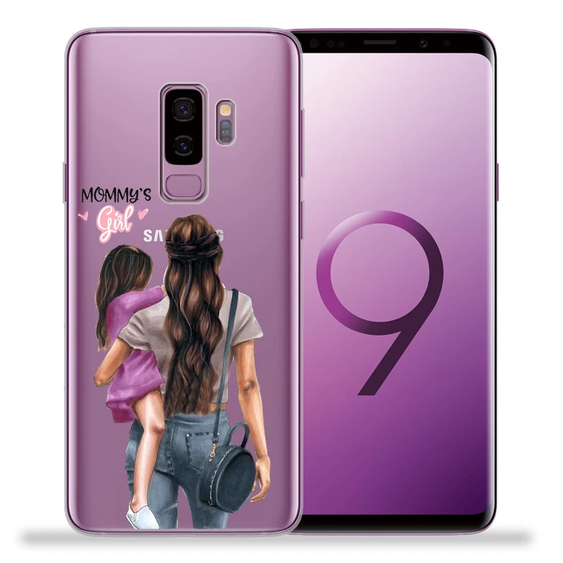 05 Модный чехол для телефона с изображением суперпапы мамы и дочки для samsung Galaxy S9 S8 S10 Plus S7 S6 Edge S10 Lite Note 8 9 Funda Etui - Цвет: 05