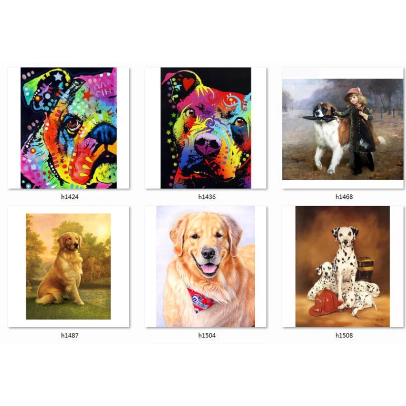 Алмазная живопись &quotкрасочная собака&quot стандартная комплекпосылка
