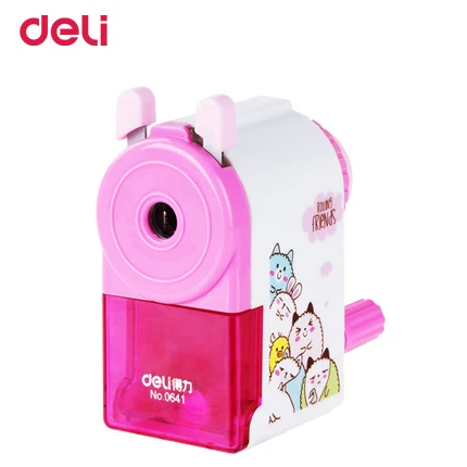 pink Kwaii Deli Механическая точилка для карандашей Канцелярский офисный apontador ручная точилка школьные принадлежности для детей - Цвет: pink