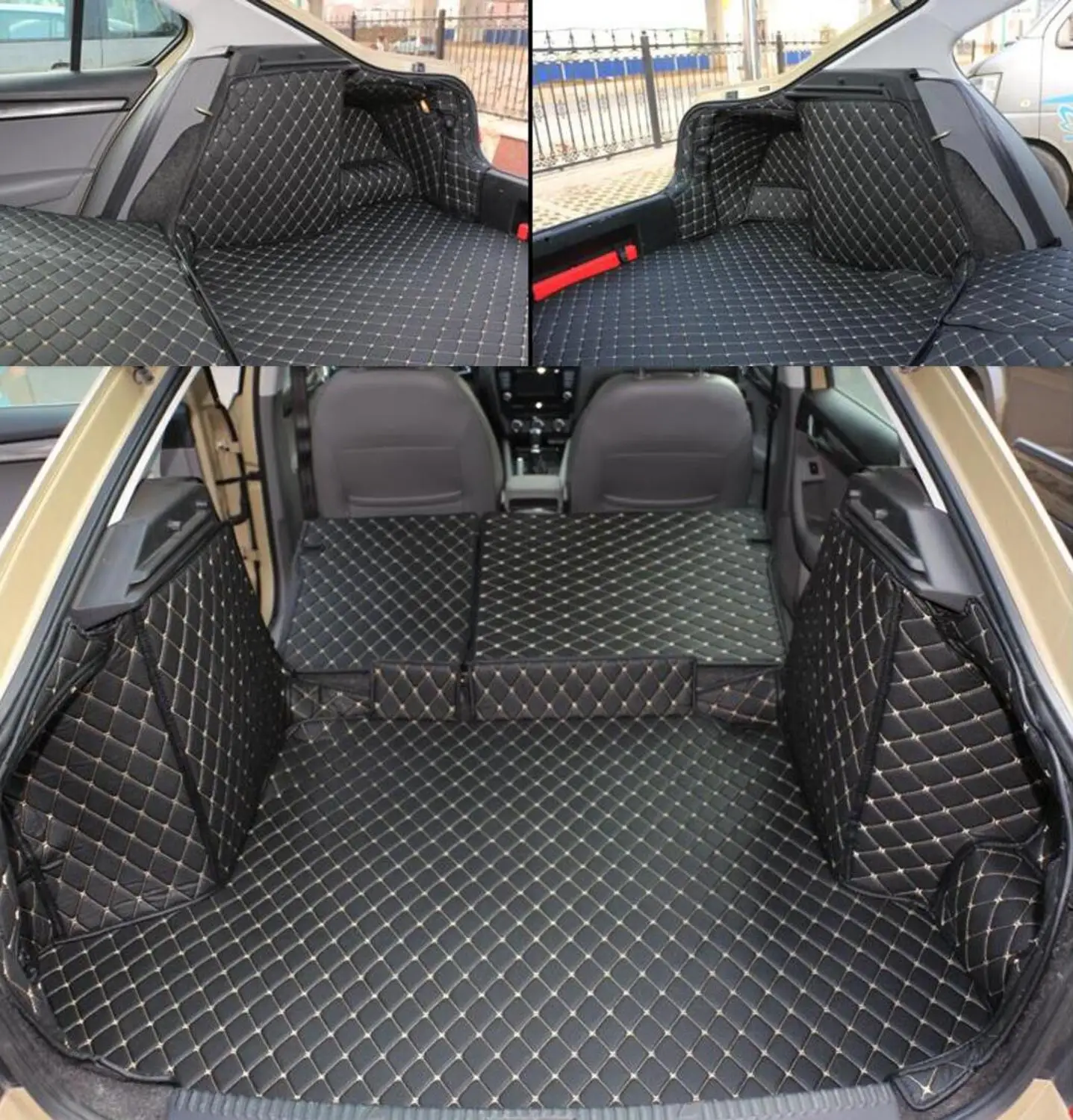 Коврик из волоконной кожи для багажника автомобиля коврик груза skoda octavia 2013 2014 2015