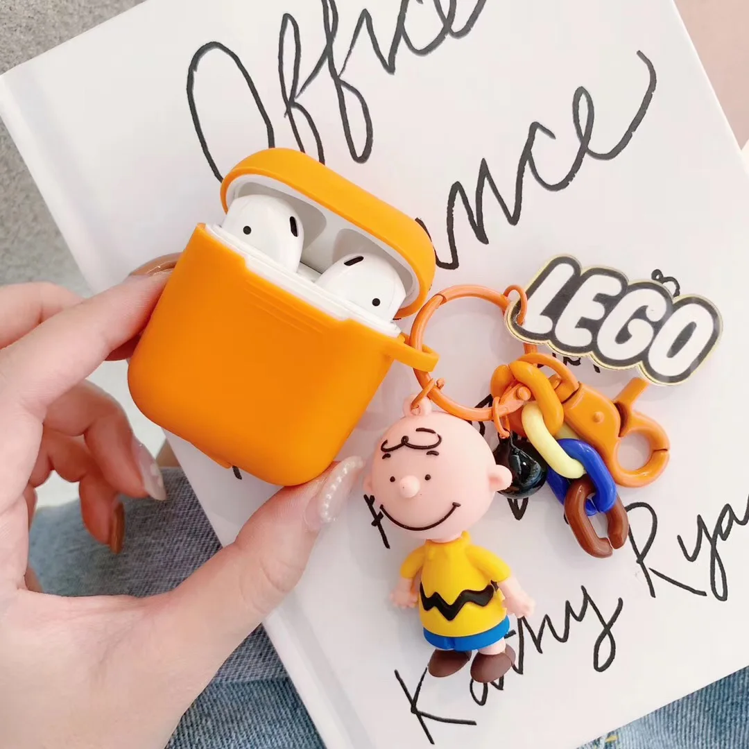 Милый 3D кукла Charlie коричневый брелок силиконовый кабель для наушников наушники