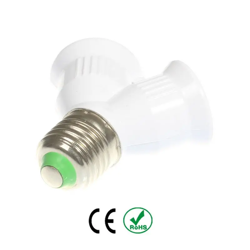 250pcs E27 to 2 Lamp Holder Base Bulb Socket Adapter LED Lighting Converter | Converters