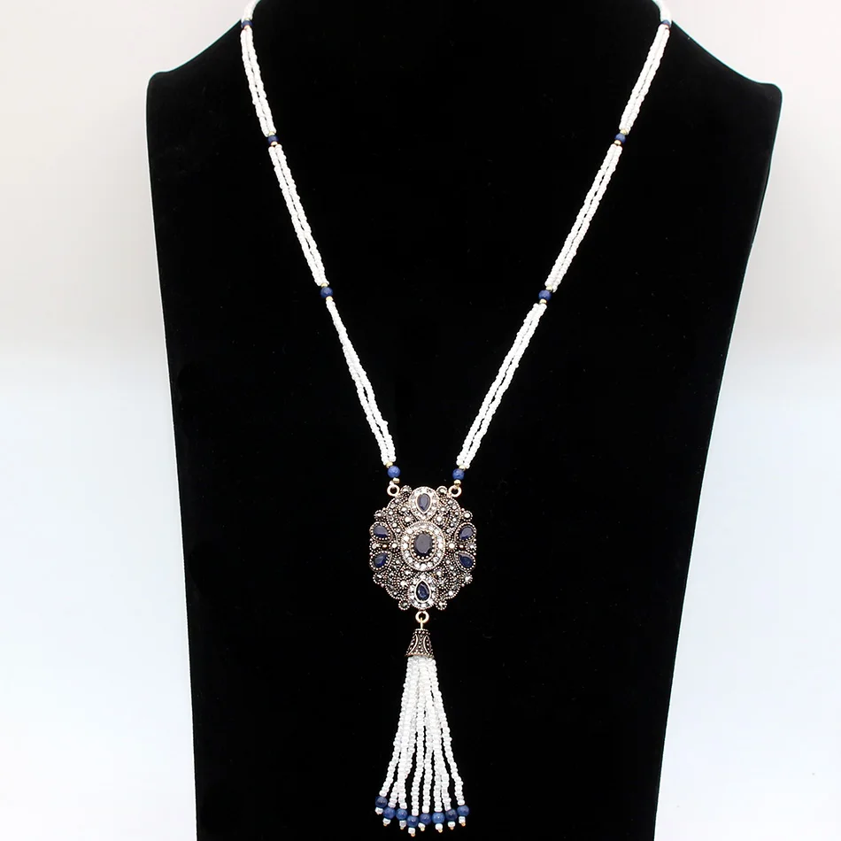 Женское винтажное ожерелье с длинными африканскими бусами|long necklace|long necklace womenchain |