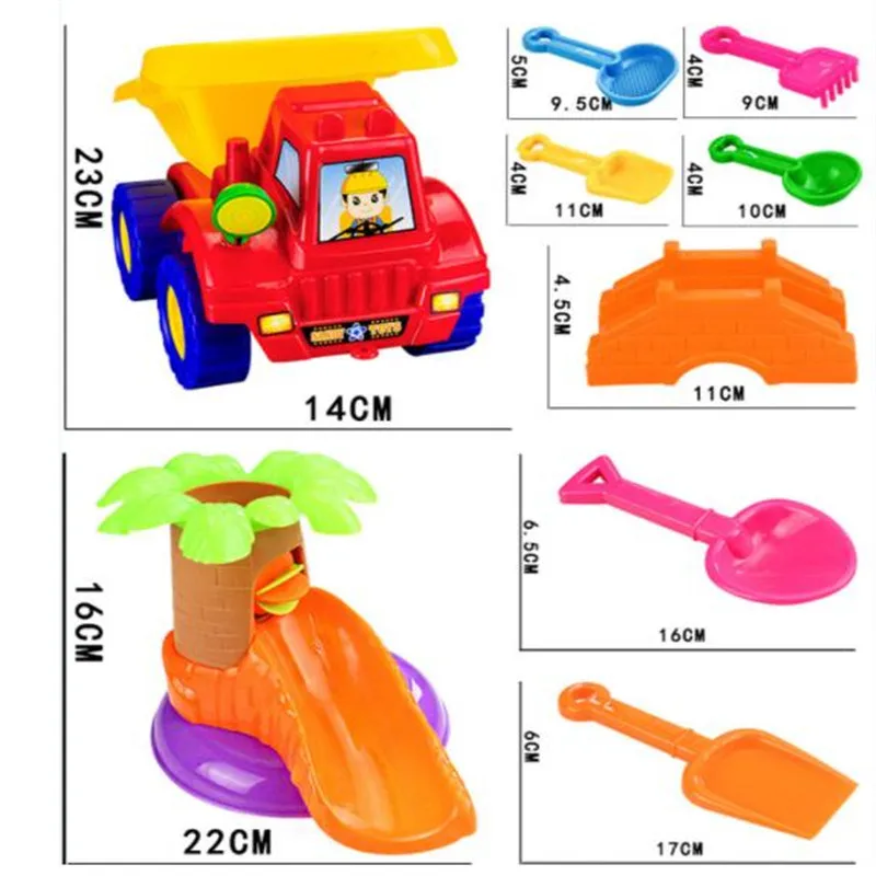 

20Pcs Funny Kids Beach Sand Game Toy Set Shovels Castle Rake Hourglass Bucket Children Beach Play set Role Play Toy Kit