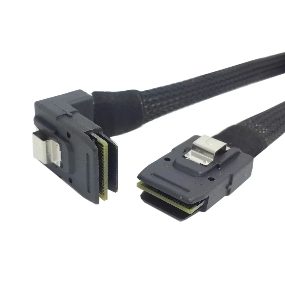 1 м SFF-8087 Mini SAS 4i 36 Pin to 36Pin правый 90-градусный Угловой кабель | Компьютеры и офис