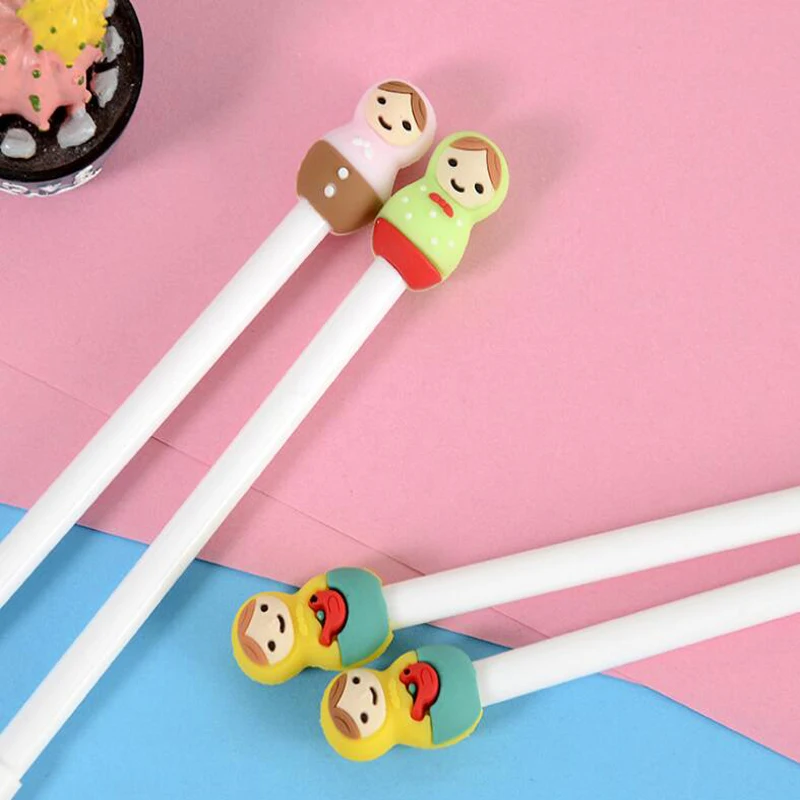 Новинка милая кавайная Матрешка в стиле куклы 0 5 мм гелевая ручка Студенческая