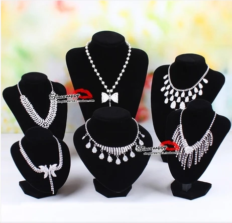 Бесплатная Доставка! Модное черное ожерелье бюст манекен торс для демонстрации