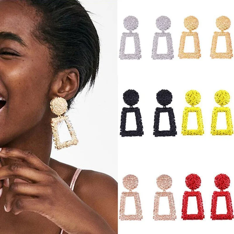 Vintage Earrings Female Pendientes Loop Earring Women 2018 Slopes Fashion Jewelry Hanging Geometric | Украшения и аксессуары